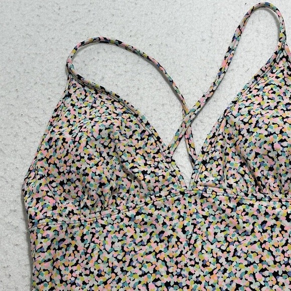 Old Navy Women's Large Colorful Polka Dot One Piece Swimsuit Open Back Strap - Picture 4 of 13